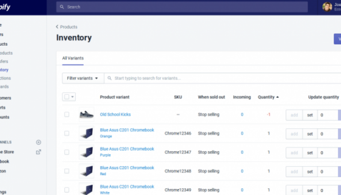 Shopify platform